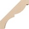 Ekena Millwork 3-inch W x 14-inch D x 14-inch H Valencia Rough Cedar Woodgrain TimberThane Knee Brace, Primed BRCUR03X14X14VALRCPR - alternate 2